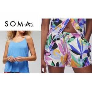NWT Soma COOL NIGHTS Cami & Printed Short Pajama Set